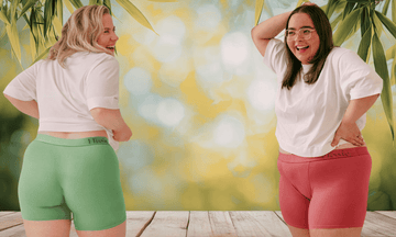 Flissie bamboo viscose underwear in sage and pink