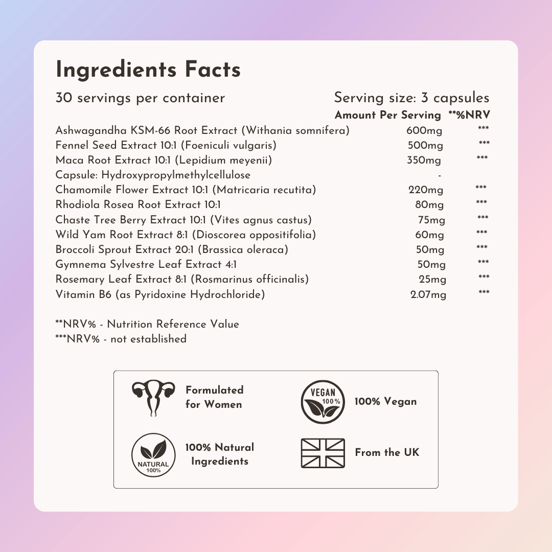 Flissie hormonal balance supplement ingredients