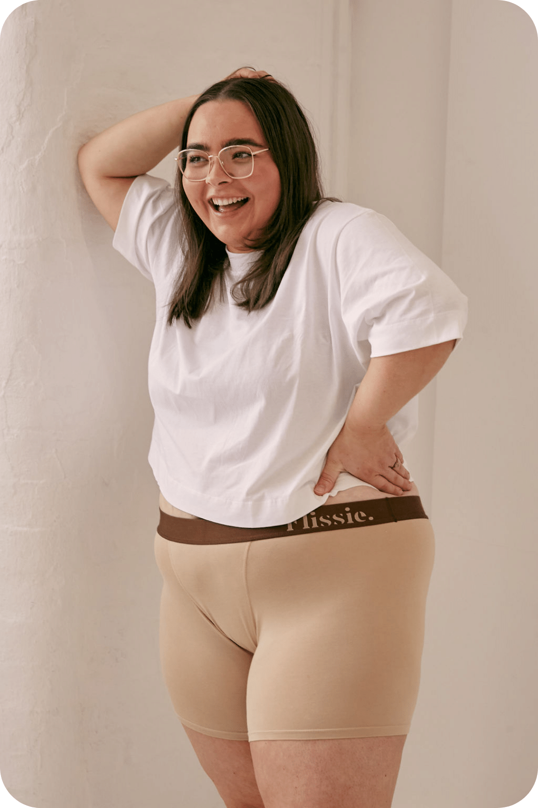 Flissie womens boxers in Fawn Brown